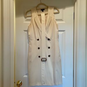Off White/Cream Trench Dress